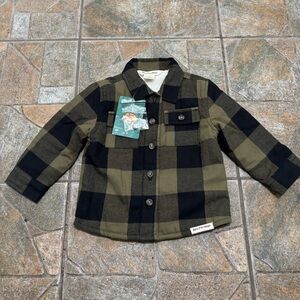 Bass Pro Shops Olive and Black Plaid Shirt